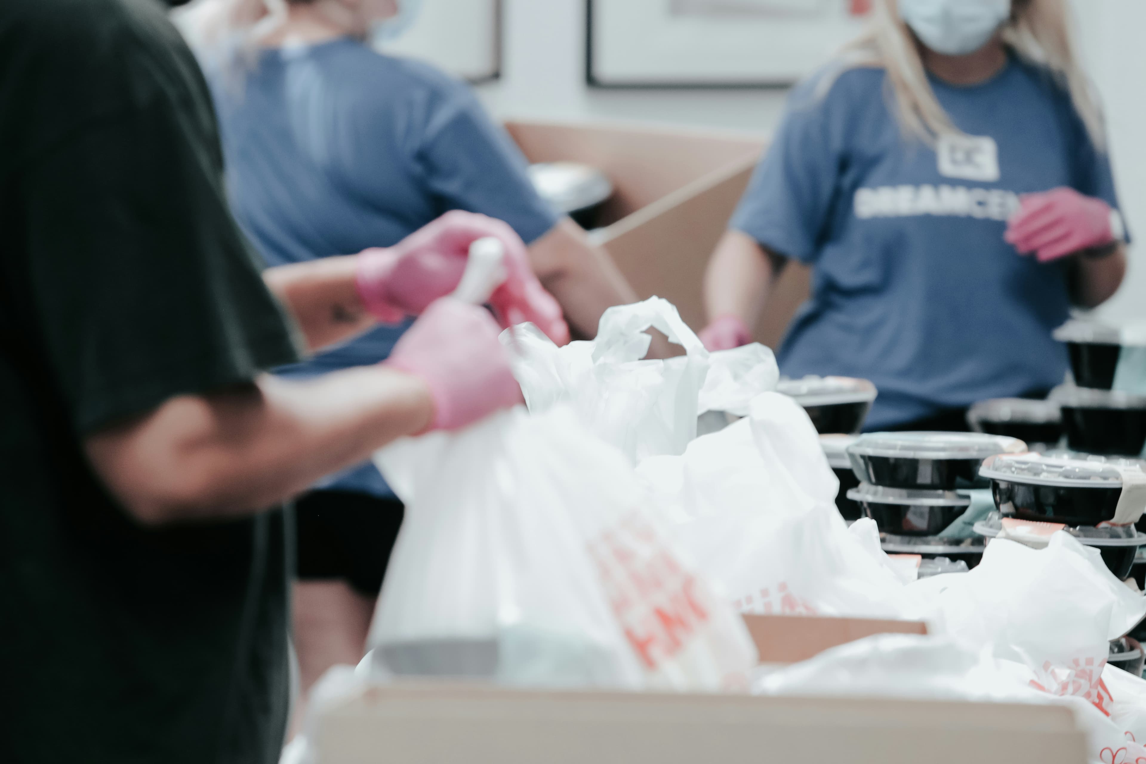 Church community serving together